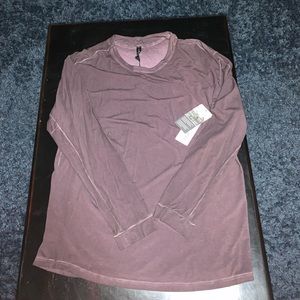 Lululemon Lab Ashta LS Tee M Black Cherry Sun Wash